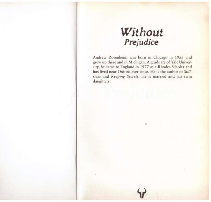 Without Prejudice -- Andrew Rosenheim