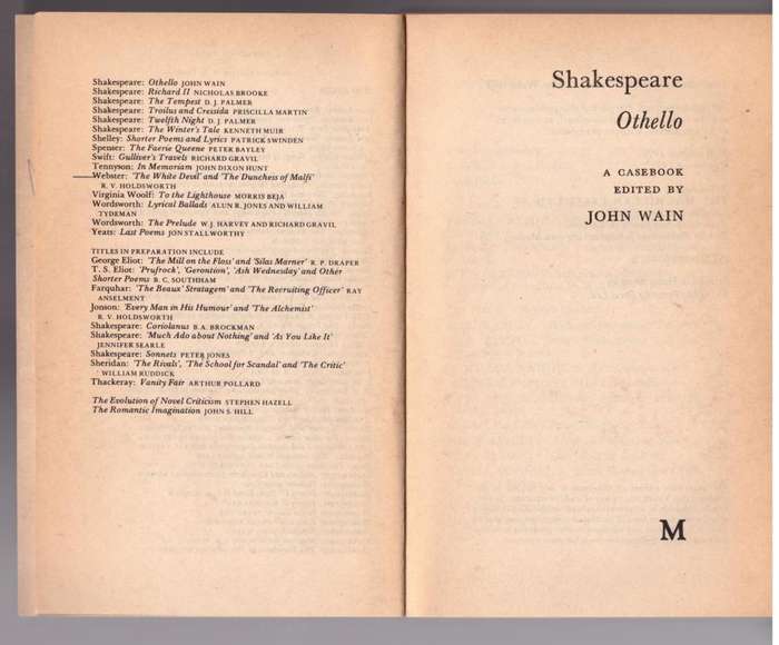 Othello: A Casebook -- John Wain [Editor]