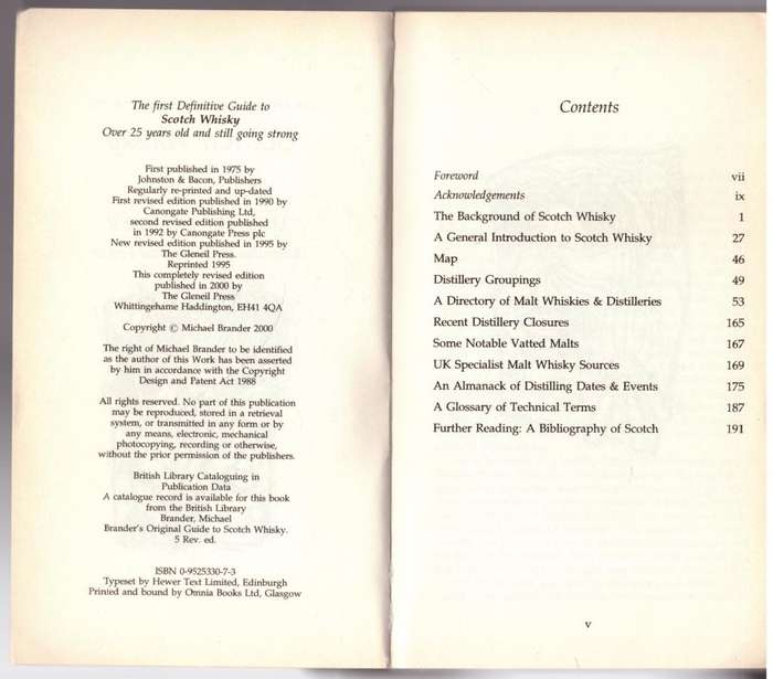 Brander`s Original Guide to Scotch Whisky   --  Michael Brander