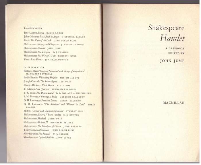 Hamlet: A Casebook -- John Jump [Editor]
