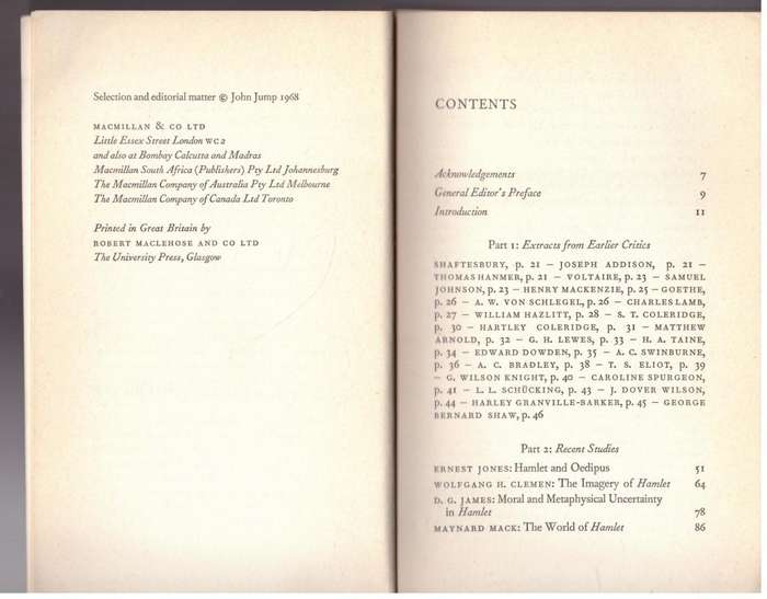 Hamlet: A Casebook -- John Jump [Editor]