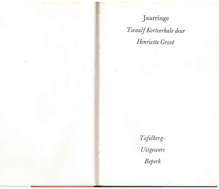 Jaarringe -- Henriette Grové