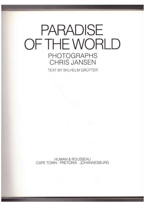 Paradise of the World -- Chris Jansen