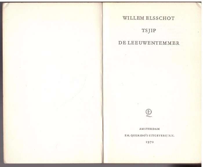 Tsjip & De Leeuwentemmer  --   Willem Elsschot
