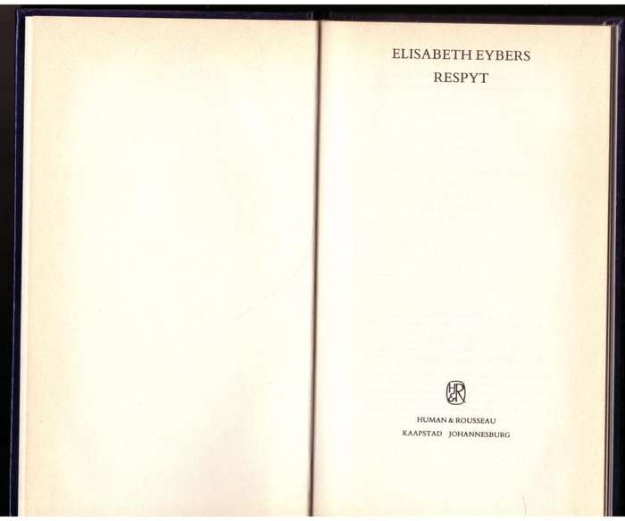 Respyt   --  Elisabeth Eybers