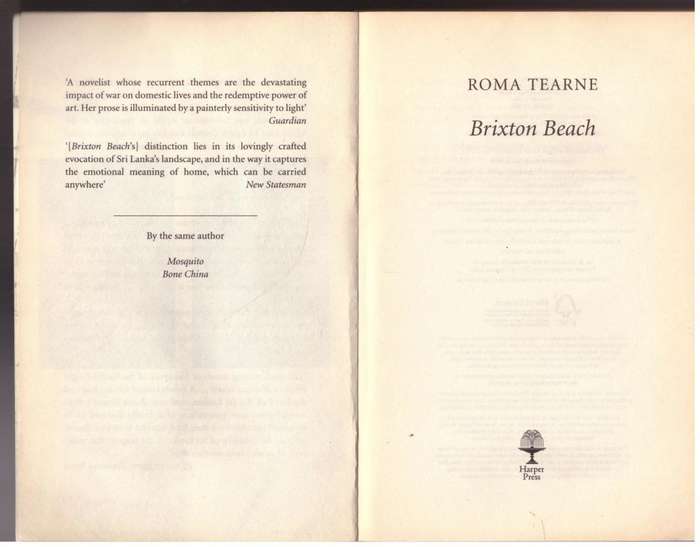 Brixton Beach -- Roma Tearne
