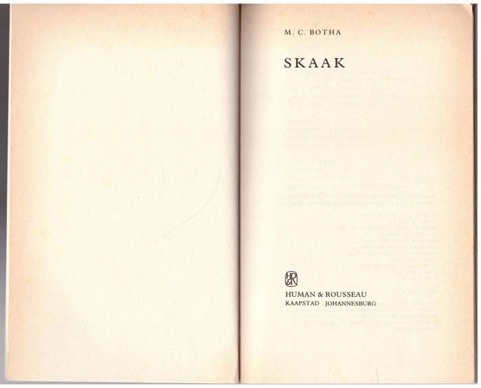 Skaak  --  M.C. Botha