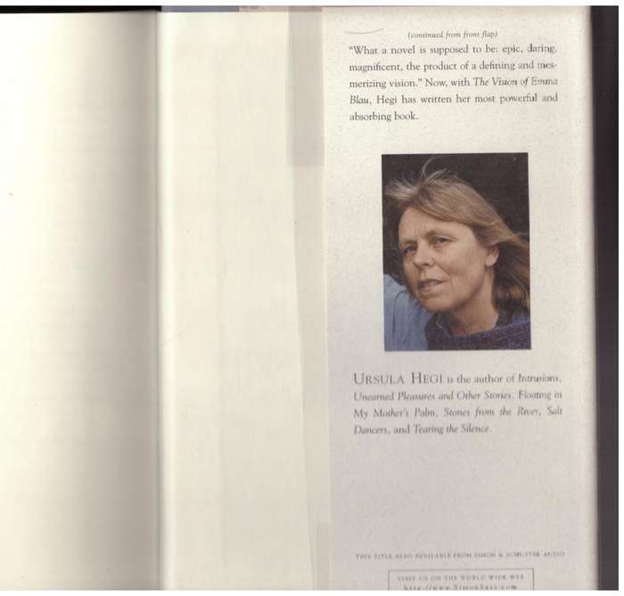 The Vision of Emma Blau: A Novel -- Ursula Hegi