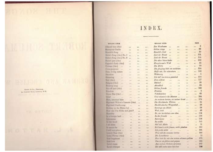 The Songs of Robert Schumann (Royal Edition): With German and English Words  --  J. L. Hatton[Ed.]