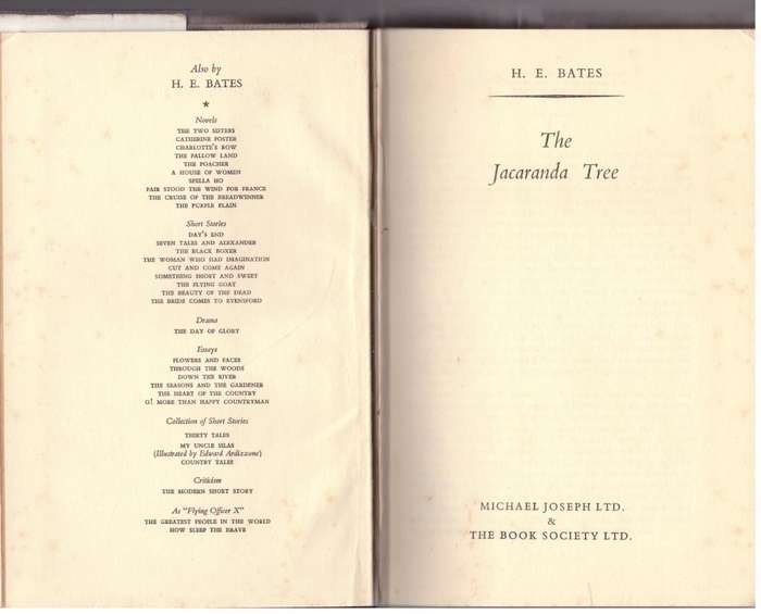 The Jacaranda Tree -- H.E. Bates