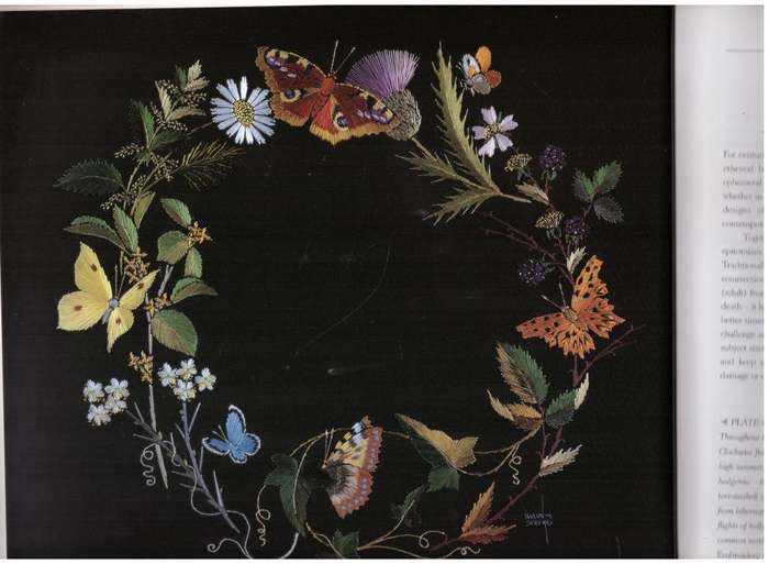 Helen M. Stevens` Embroidered Butterflies