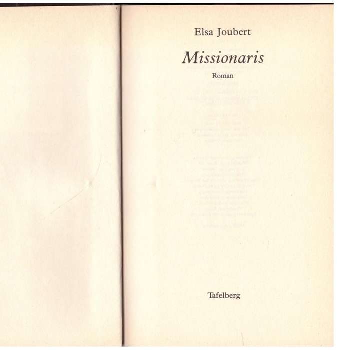 Missionaris -- Elsa Joubert
