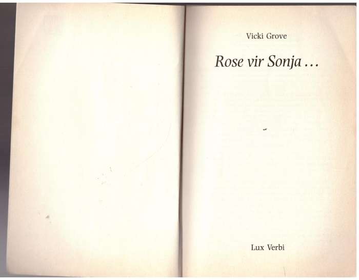 Rose vir Sonja  Vicki Grove
