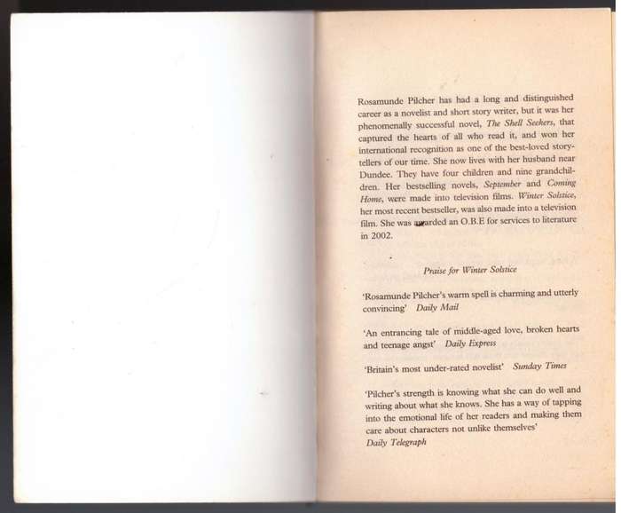 The Day of the Storm  -- Rosamunde Pilcher