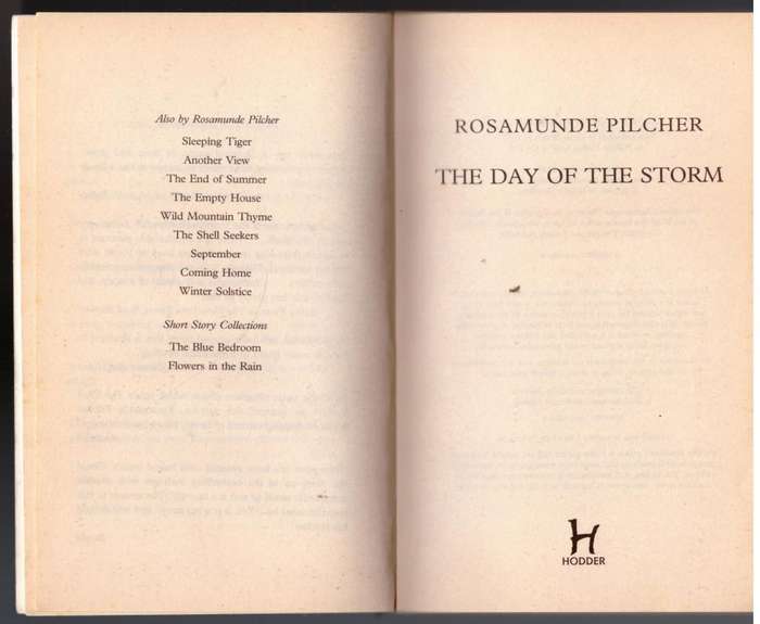 The Day of the Storm  -- Rosamunde Pilcher