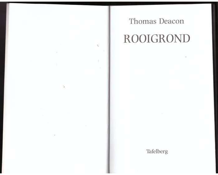 Rooigrond -- Thomas Deacon