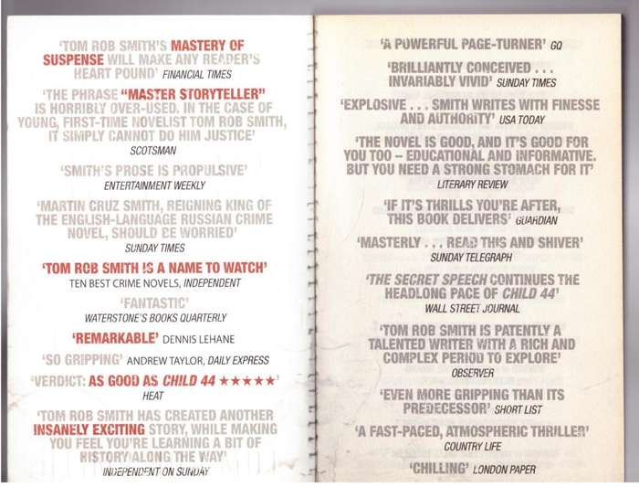The Secret Speech  --  Tom Rob Smith