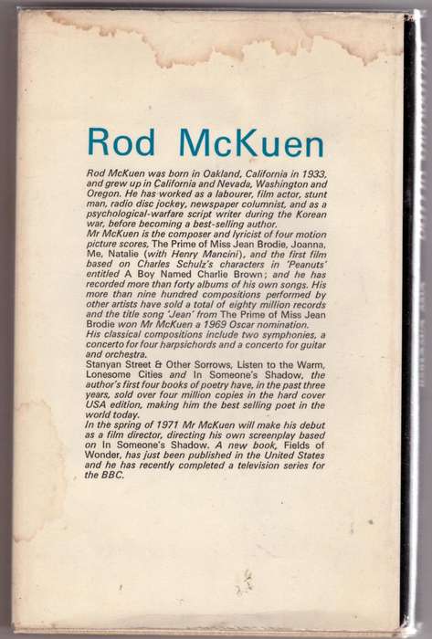 Lonesome Cities  -- Rod McKuen
