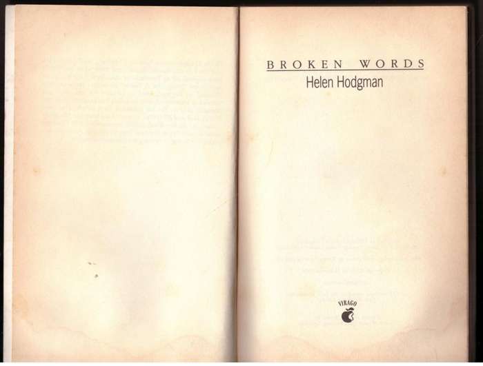 Broken Words  -- Helen Hodgman