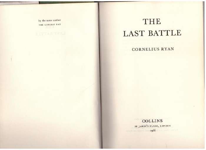 The Last Battle  --  Cornelius Ryan