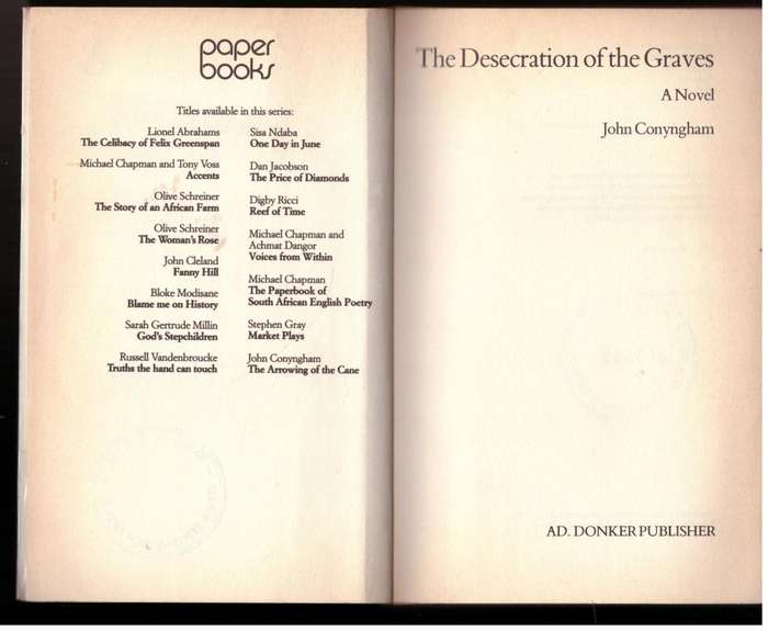 The Desecration of the Graves: A Novel  --  John Conyngham