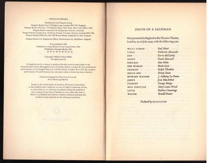 Death of a Salesman --  Arthur Miller