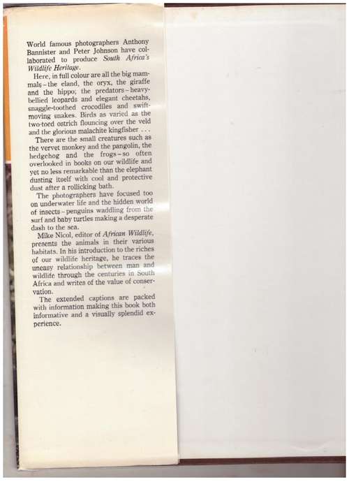 South Africa`s Wildlife Heritage -- Anthony Bannister & Peter Johnson