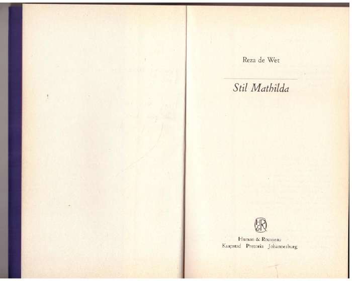 Stil Mathilda  Reza De Wet