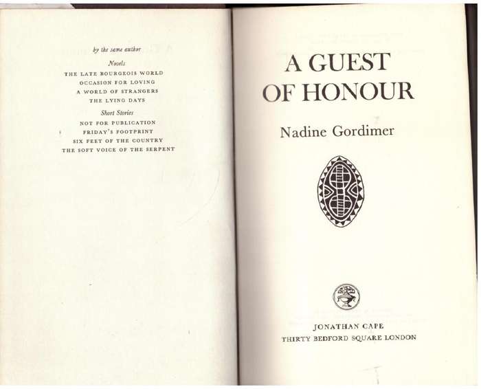 A Guest of Honour -- Nadine Gordimer
