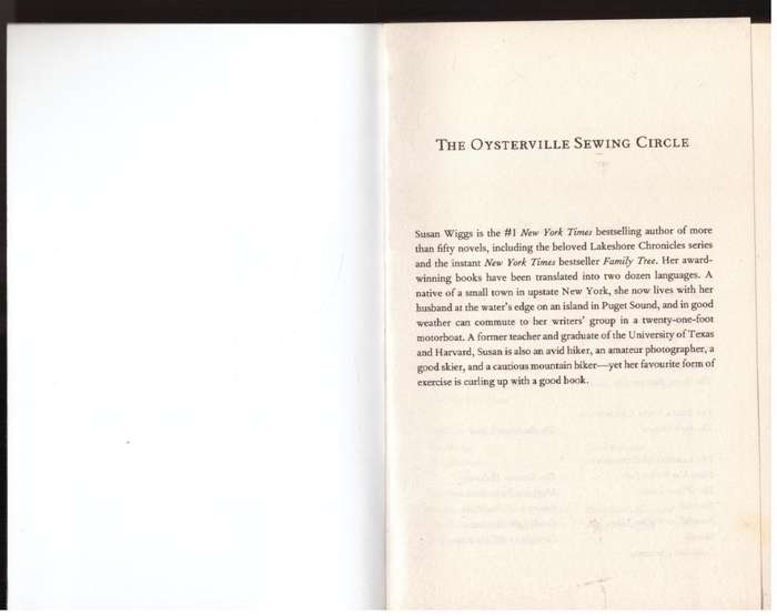 The Oysterville Sewing Circle: A Novel  -- Susan Wiggs