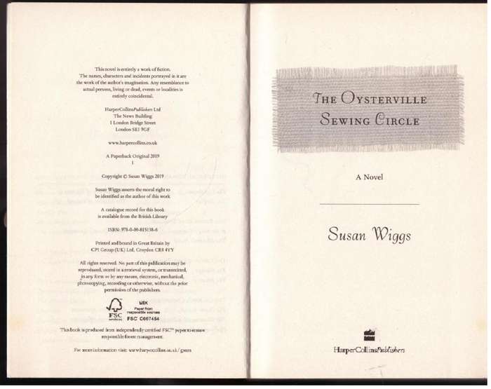 The Oysterville Sewing Circle: A Novel  -- Susan Wiggs