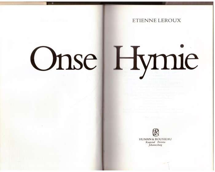 Onse Hymie - Etienne Leroux