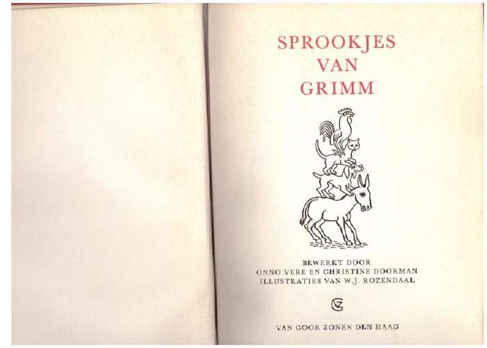 Sprookjes Van Grimm  -- Jacob Grimm