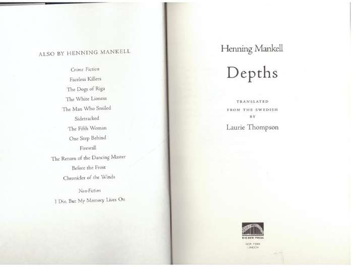 Depths  --  Henning Mankell