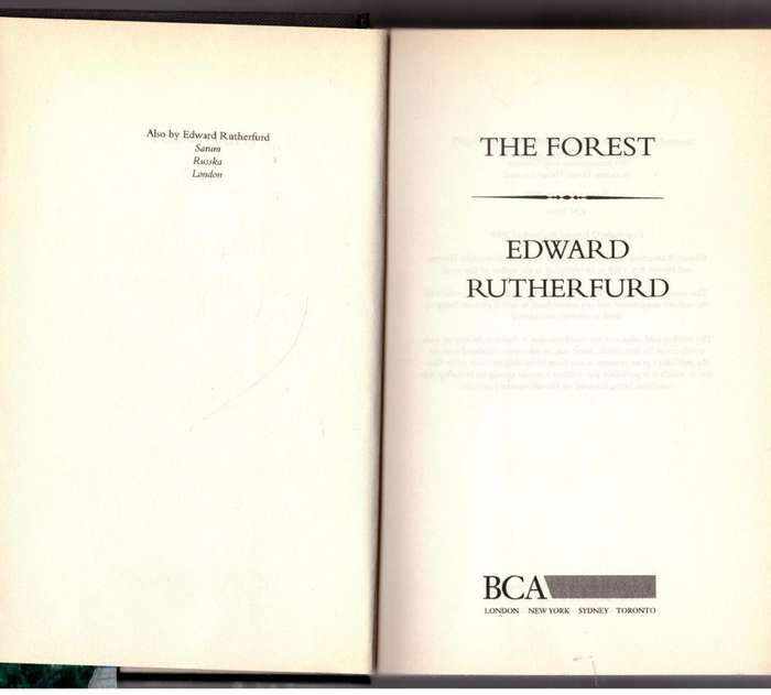 The Forest  --  Edward Rutherfurd
