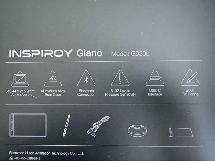 Huion Inspiroy Giano G930L Wireless Large Graphics Drawing Tablet DEMO UNIT