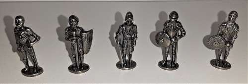 WESTAIR MCMLXX11 VINTAGE 1972 PEWTER KNIGHTS BOXED SET