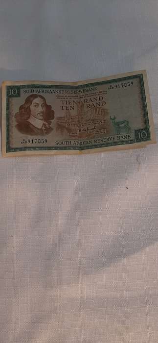 VINTAGE R10 BANK NOTE GOVERNOR DE JONGH