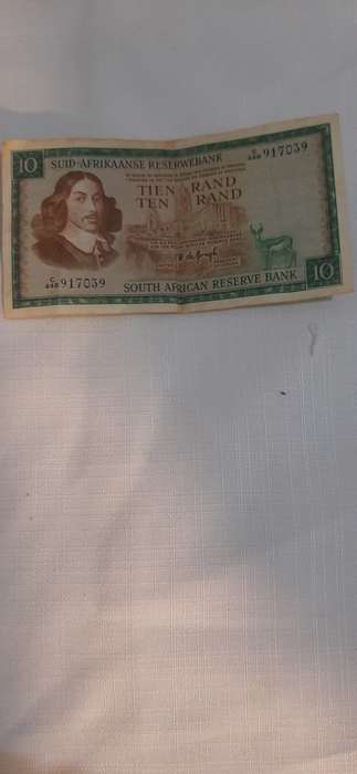 VINTAGE R10 BANK NOTE GOVERNOR DE JONGH