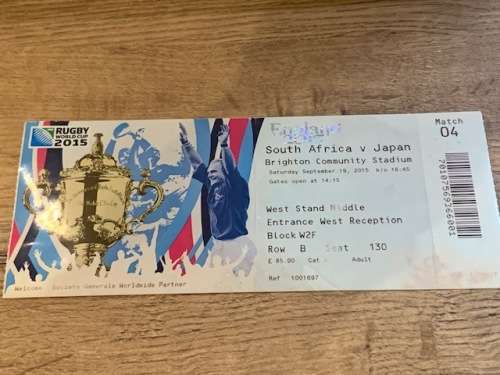 Rugby Ticket 2015 Rugby World Cup - South-Africa vs Japan 19/09/2015