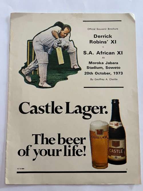 Cricket Programme - Derick Robins XI vs South-African XI 20/10/73