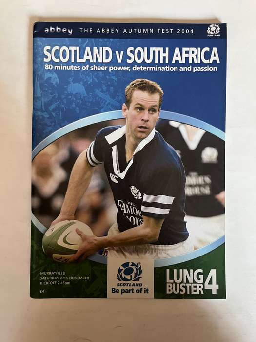 Rugby Programme - South-Africa vs Scotland 27/11/2004