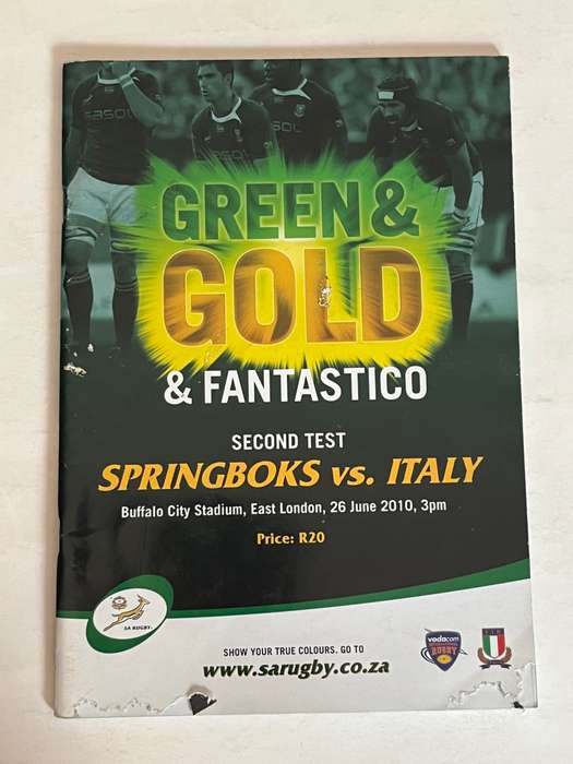 Rugby Programme - South-Africa vs Italy (East-London) 26 June 2010