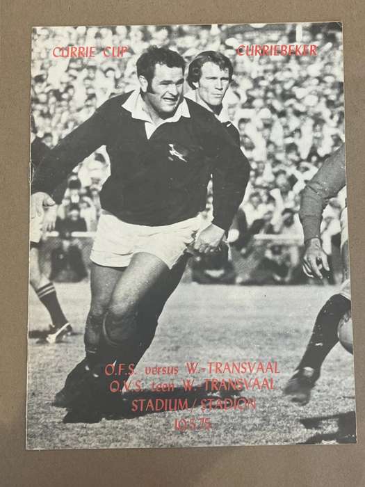 Rugby Programme - Free State vs Western-Transvaal 10/05/1975