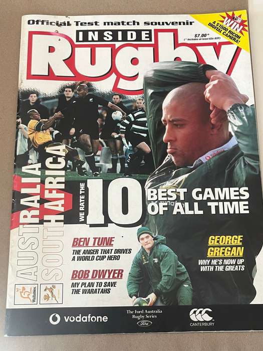 Rugby Programme - South-Africa vs Australia 29/07/2000