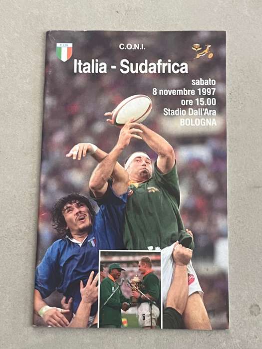 Rugby Programme - South-Africa vs Italy 08/11/1997