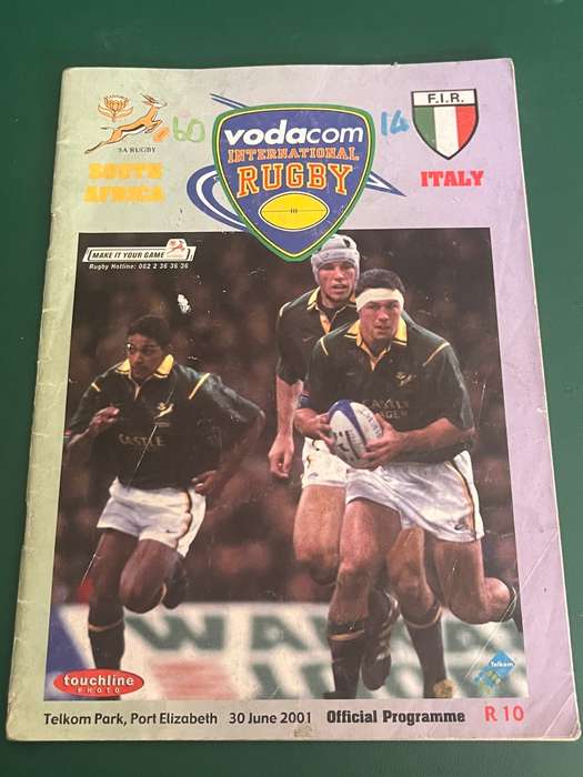 Rugby Programme - South-Africa vs Italy 30/06/2001