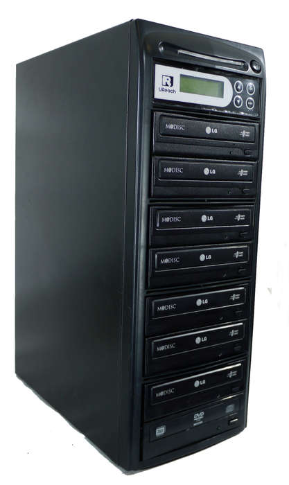 Stand-alone DVD DUPLICATOR UReach with up to 8 available slots