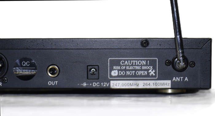 High VHF Dual Channel Wireless Microphone(MICROPHONES NOT INCLUDED)