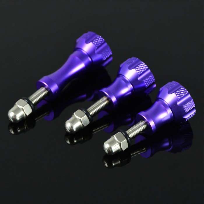 Aluminium Screws for GoPro - Purple - 6pcs